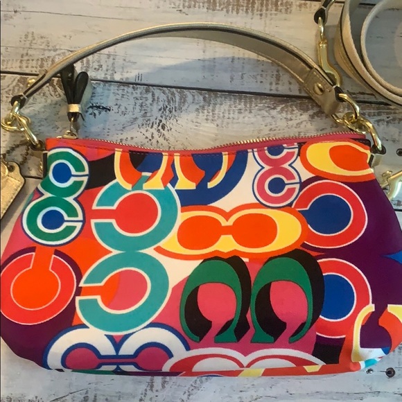Authentic Coach multi color shoulder/ crossbody💕 - Picture 11 of 16